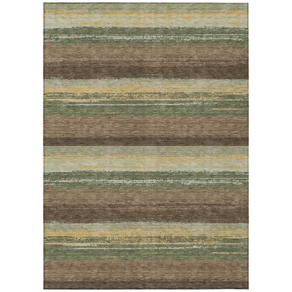 Machine Washable Indoor/Outdoor Chantille ACN2707 Green 3' x 5' Rug. Picture 1