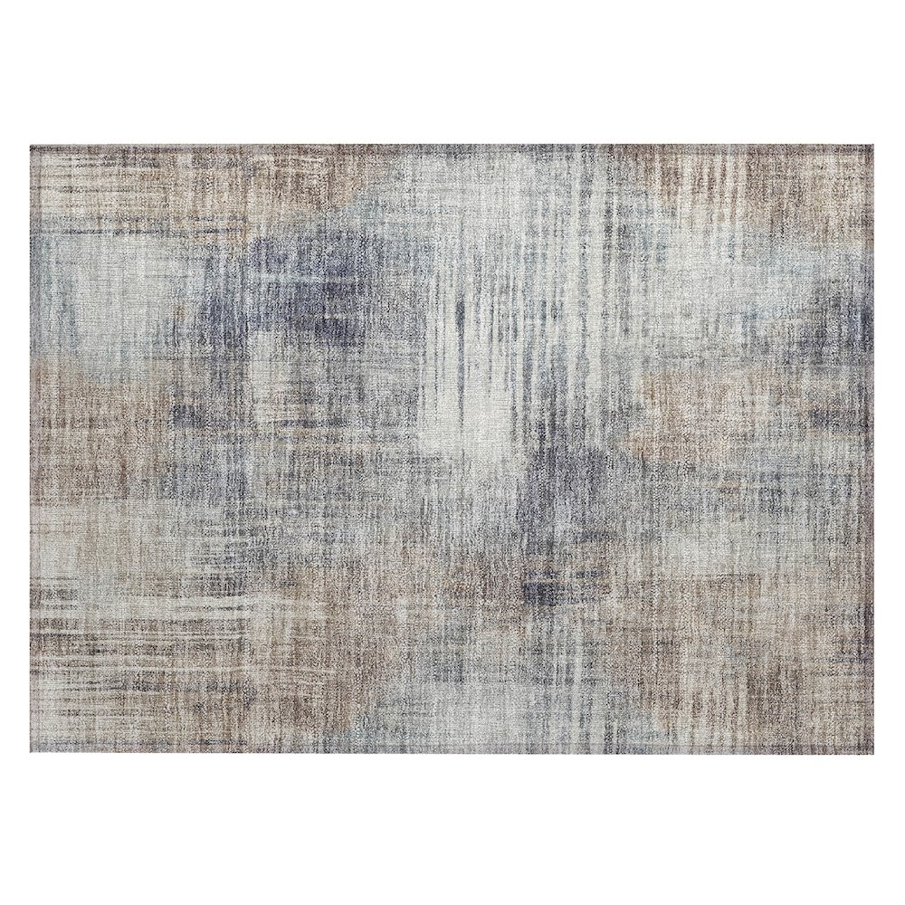 Machine Washable Indoor/Outdoor Chantille ACN2718 Brown 2'6" x 3'10" Rug. Picture 1