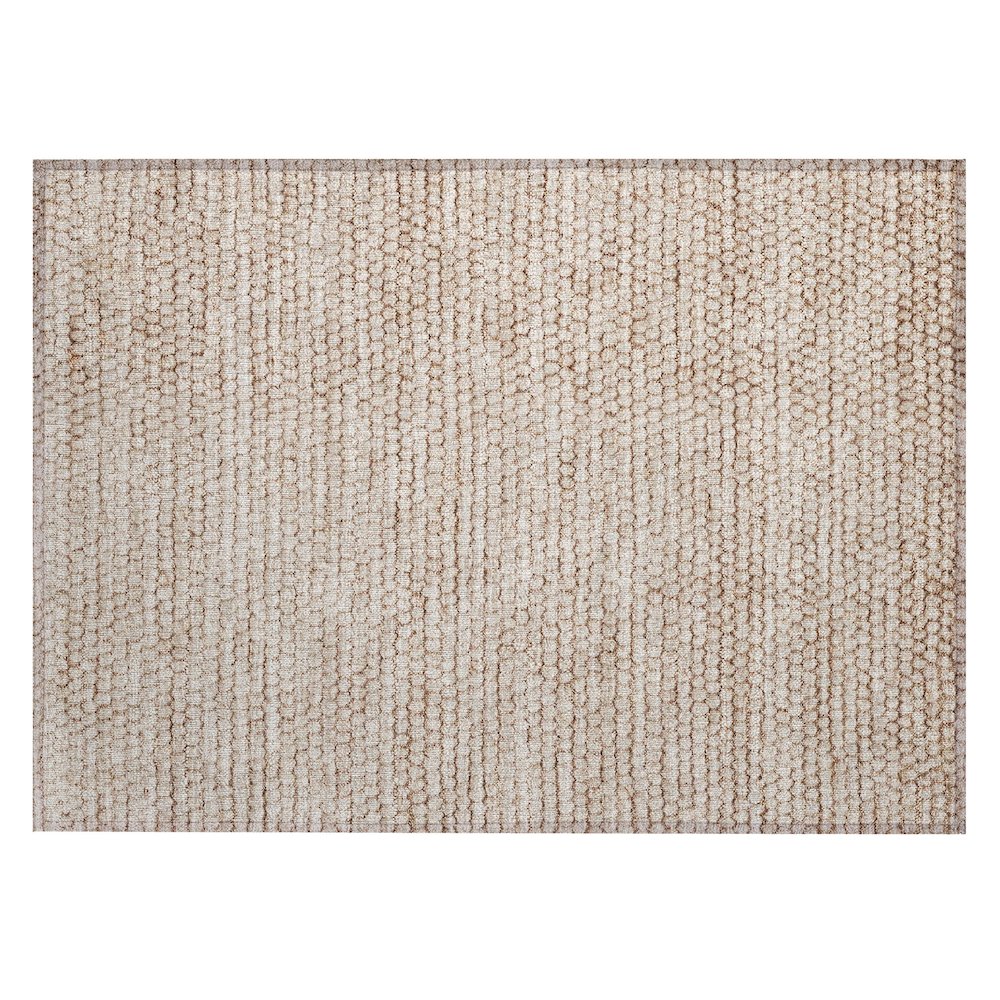 Machine Washable Indoor/Outdoor Chantille ACN2719 Brown 2'6" x 3'10" Rug. Picture 1
