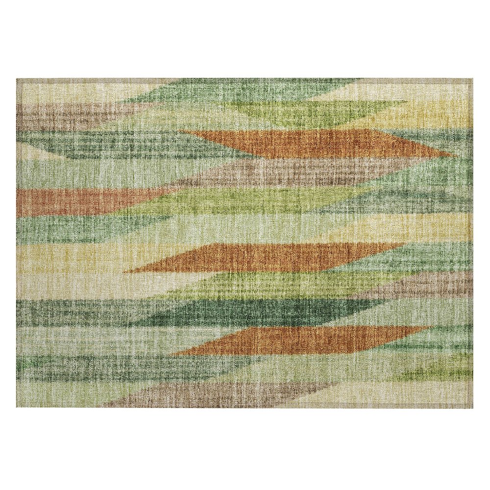 Machine Washable Indoor/Outdoor Chantille ACN2720 Green 2'6" x 3'10" Rug. Picture 1