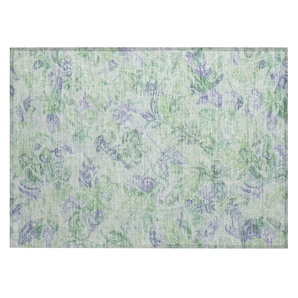 Machine Washable Indoor/Outdoor Chantille ACN2723 Green 2'6" x 3'10" Rug. Picture 1