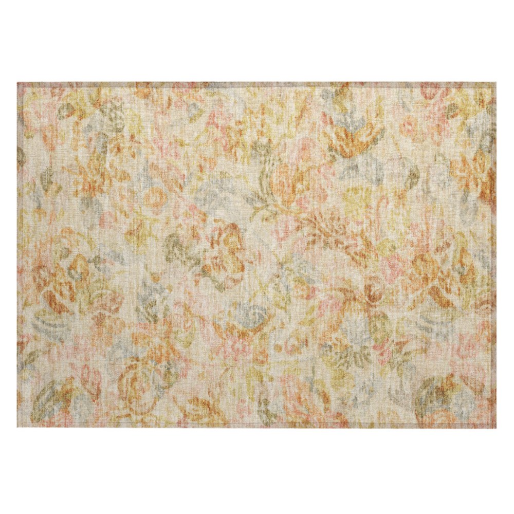 Machine Washable Indoor/Outdoor Chantille ACN2723 Orange 2'6" x 3'10" Rug. Picture 1