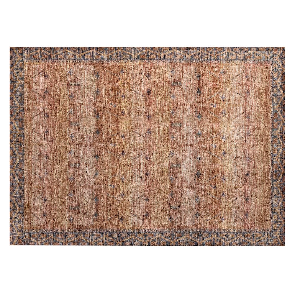 Machine Washable Indoor/Outdoor Chantille ACN2724 Orange 2'6" x 3'10" Rug. Picture 1