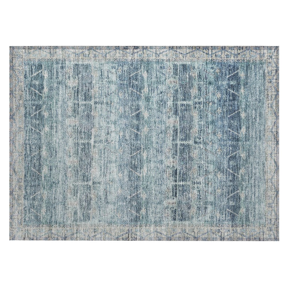 Machine Washable Indoor/Outdoor Chantille ACN2725 Blue 2'6" x 3'10" Rug. Picture 1