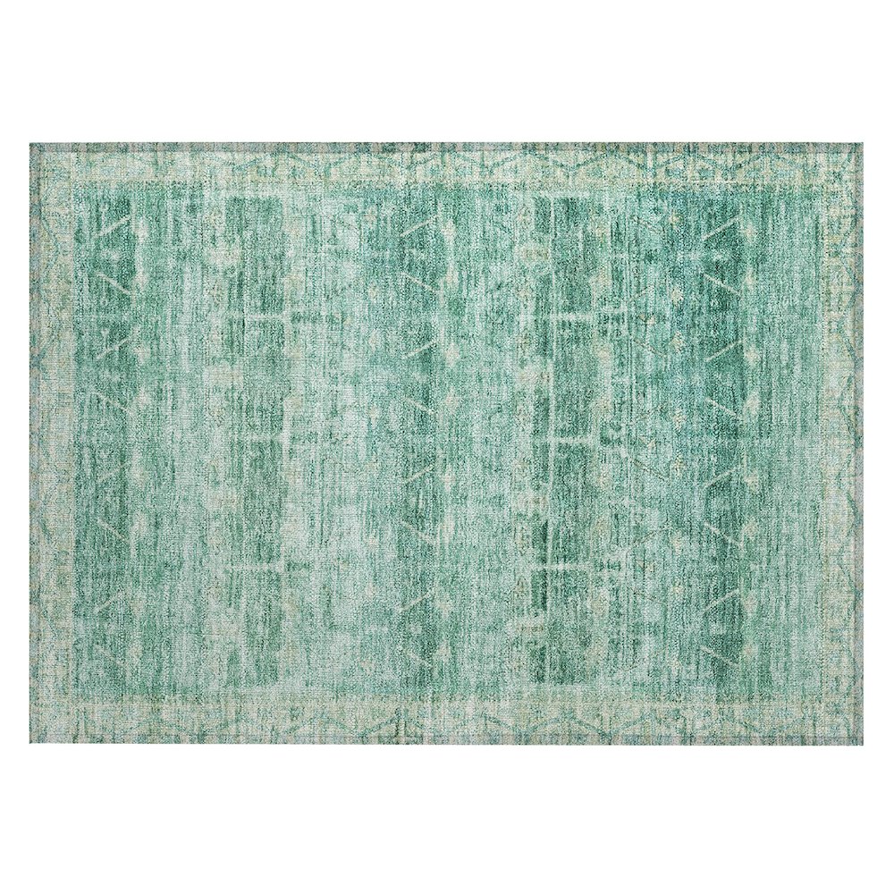 Machine Washable Indoor/Outdoor Chantille ACN2725 Teal 2'6" x 3'10" Rug. Picture 1