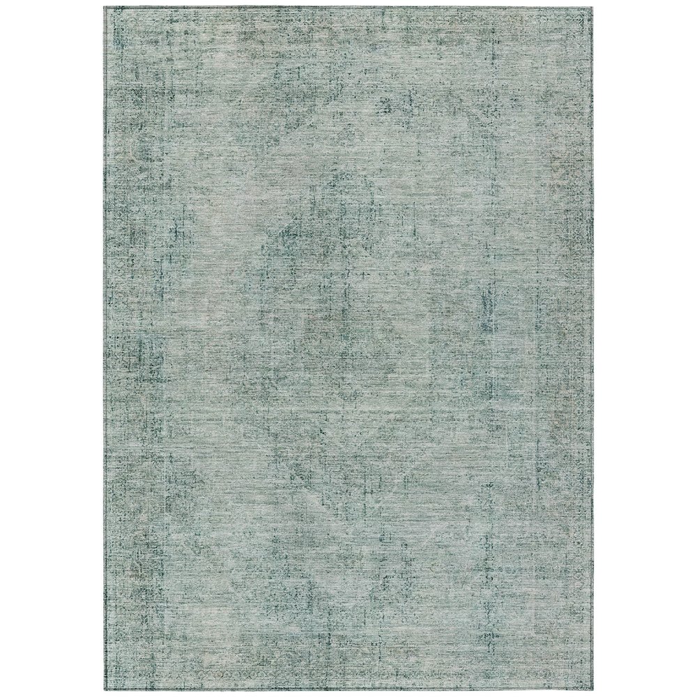 Machine Washable Indoor/Outdoor Chantille ACN2726 Blue 5' x 7'6" Rug. Picture 1
