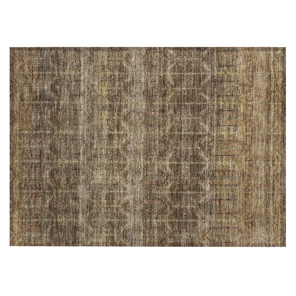 Machine Washable Indoor/Outdoor Chantille ACN2728 Brown 2'6" x 3'10" Rug. Picture 1