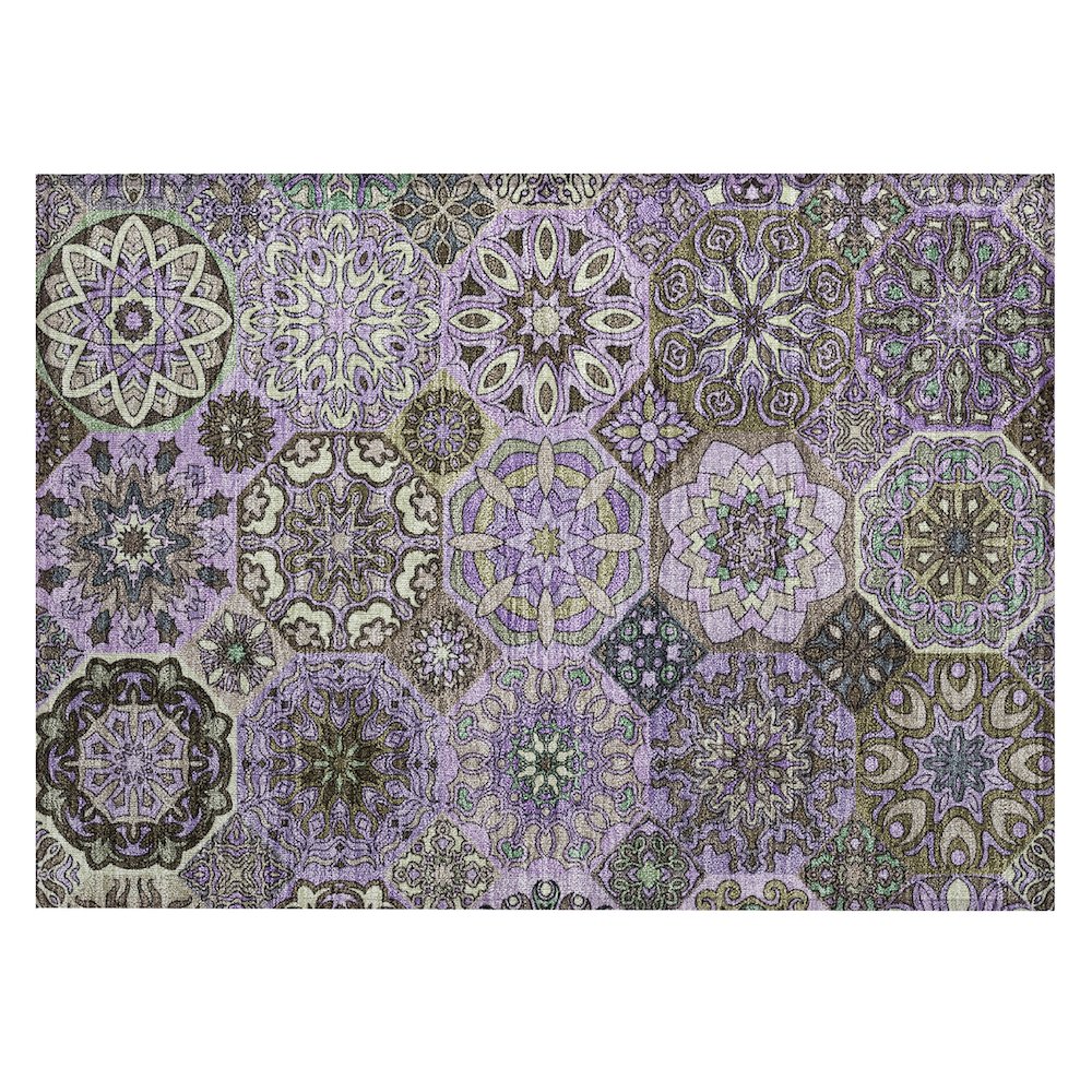 Machine Washable Indoor/Outdoor Chantille ACN2729 Purple 2'6" x 3'10" Rug. Picture 1