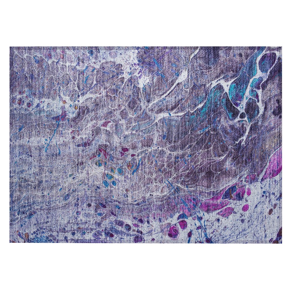 Machine Washable Indoor/Outdoor Chantille ACN2730 Purple 2'6" x 3'10" Rug. Picture 1