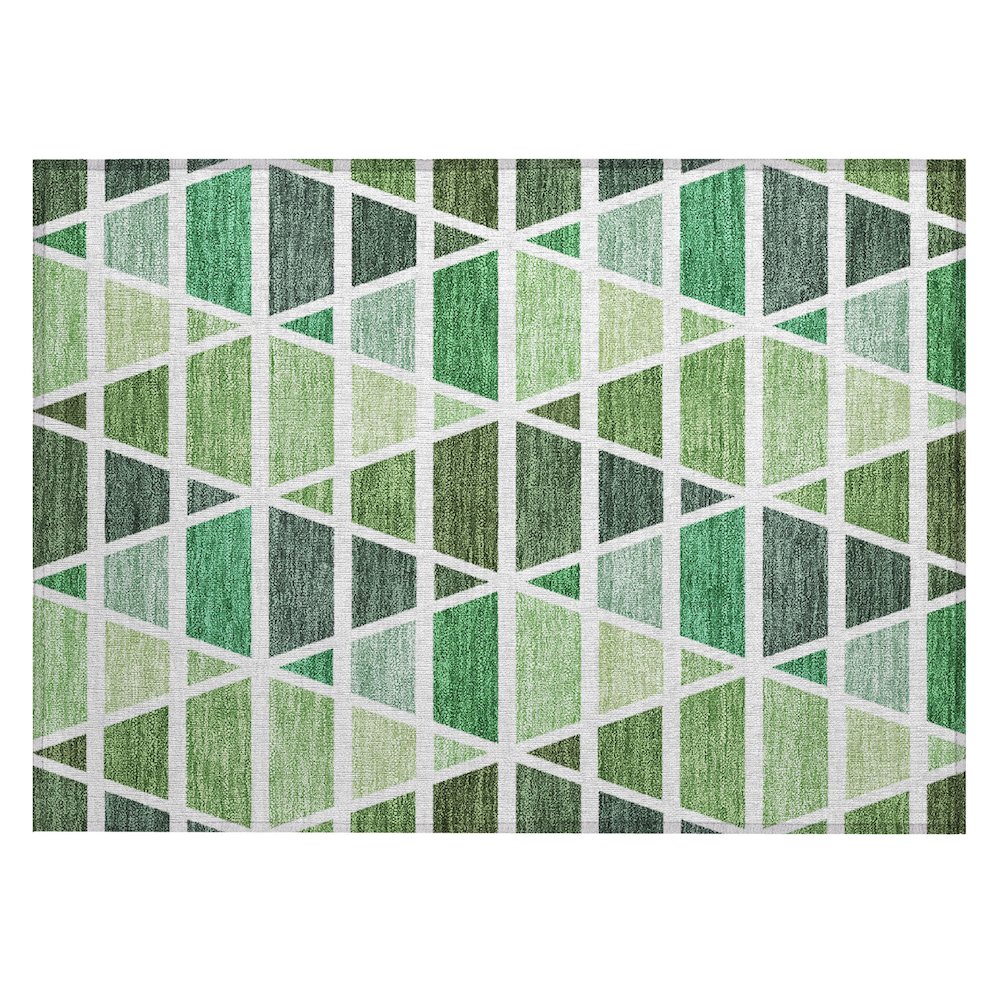Machine Washable Indoor/Outdoor Chantille ACN2732 Green 2'6" x 3'10" Rug. Picture 1