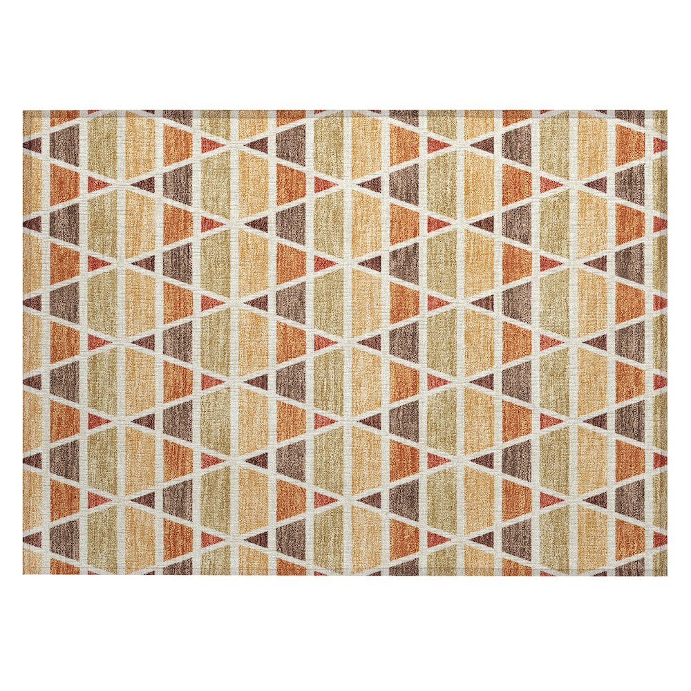 Machine Washable Indoor/Outdoor Chantille ACN2733 Orange 2'6" x 3'10" Rug. Picture 1