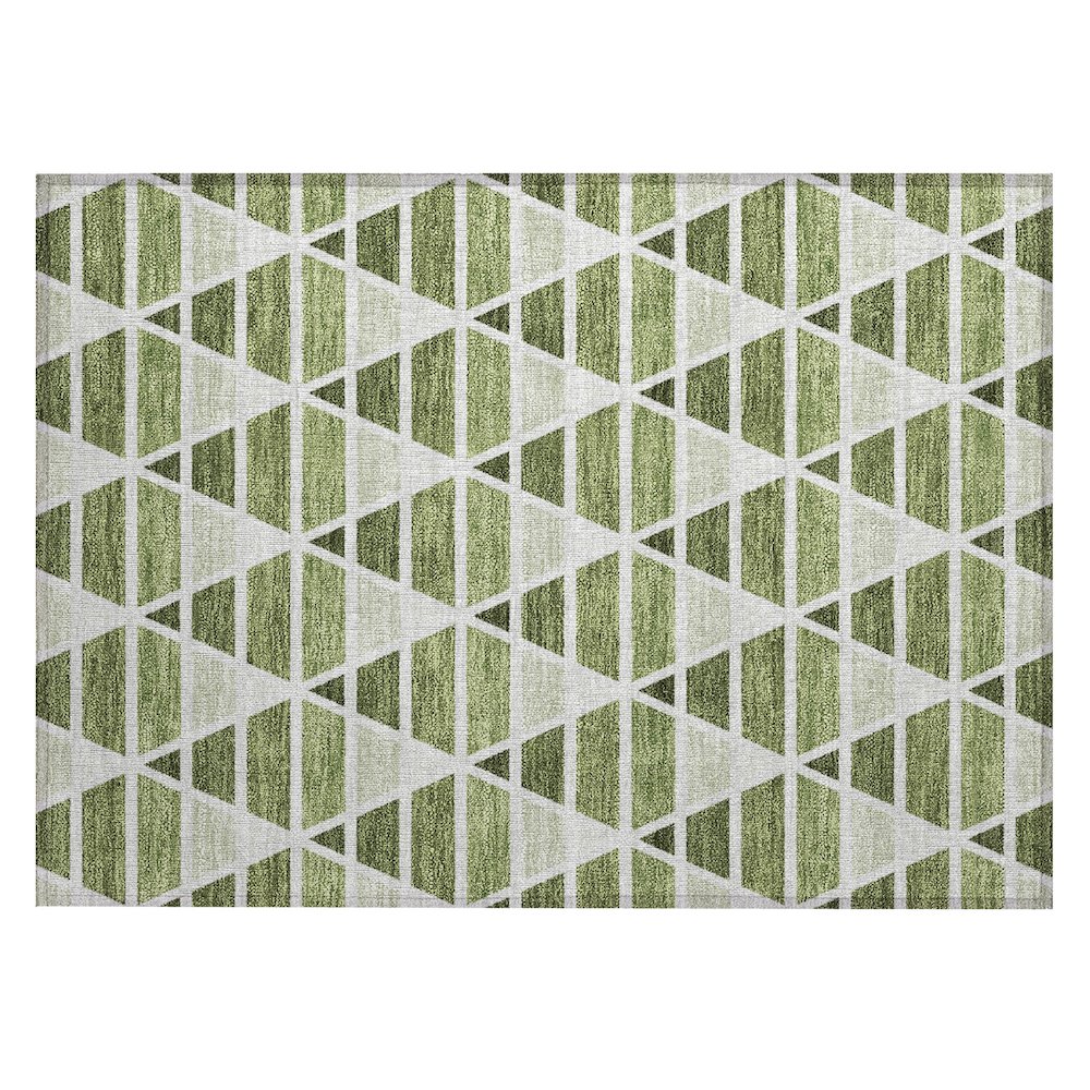 Machine Washable Indoor/Outdoor Chantille ACN2734 Green 2'6" x 3'10" Rug. Picture 1