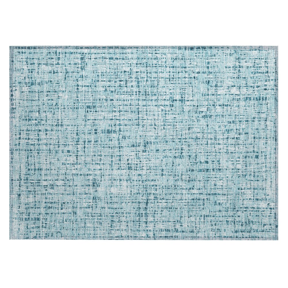 Machine Washable Indoor/Outdoor Chantille ACN2735 Teal 2'6" x 3'10" Rug. Picture 1