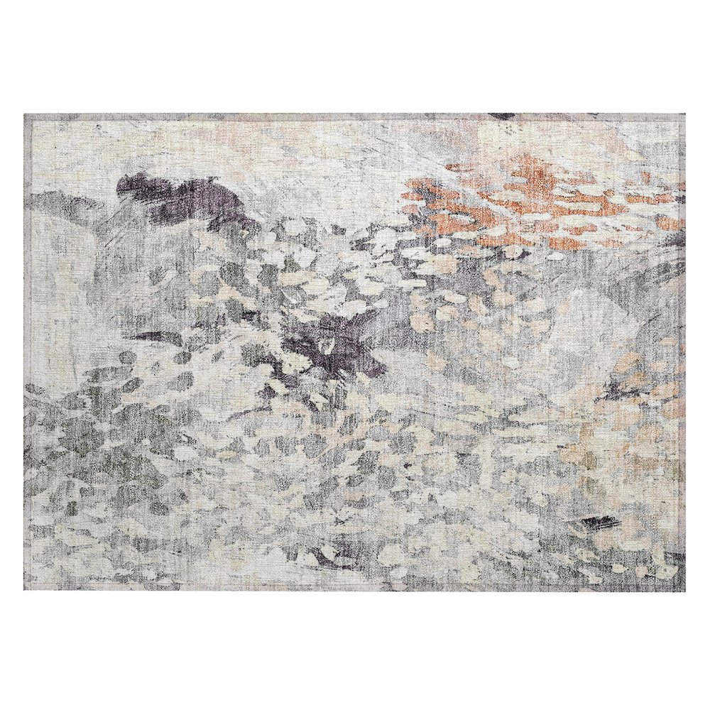 Machine Washable Indoor/Outdoor Chantille ACN2736 Gray 2'6" x 3'10" Rug. Picture 1