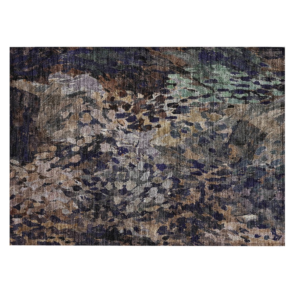 Machine Washable Indoor/Outdoor Chantille ACN2737 Brown 2'6" x 3'10" Rug. Picture 1