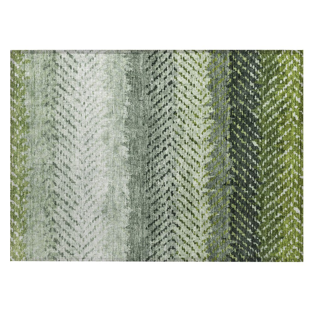 Machine Washable Indoor/Outdoor Chantille ACN2740 Green 2'6" x 3'10" Rug. Picture 1
