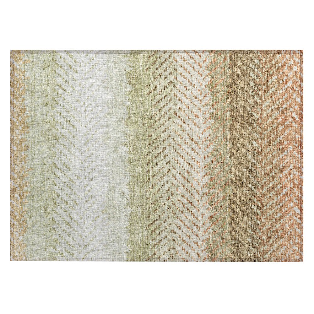Machine Washable Indoor/Outdoor Chantille ACN2740 Green 2'6" x 3'10" Rug. Picture 1