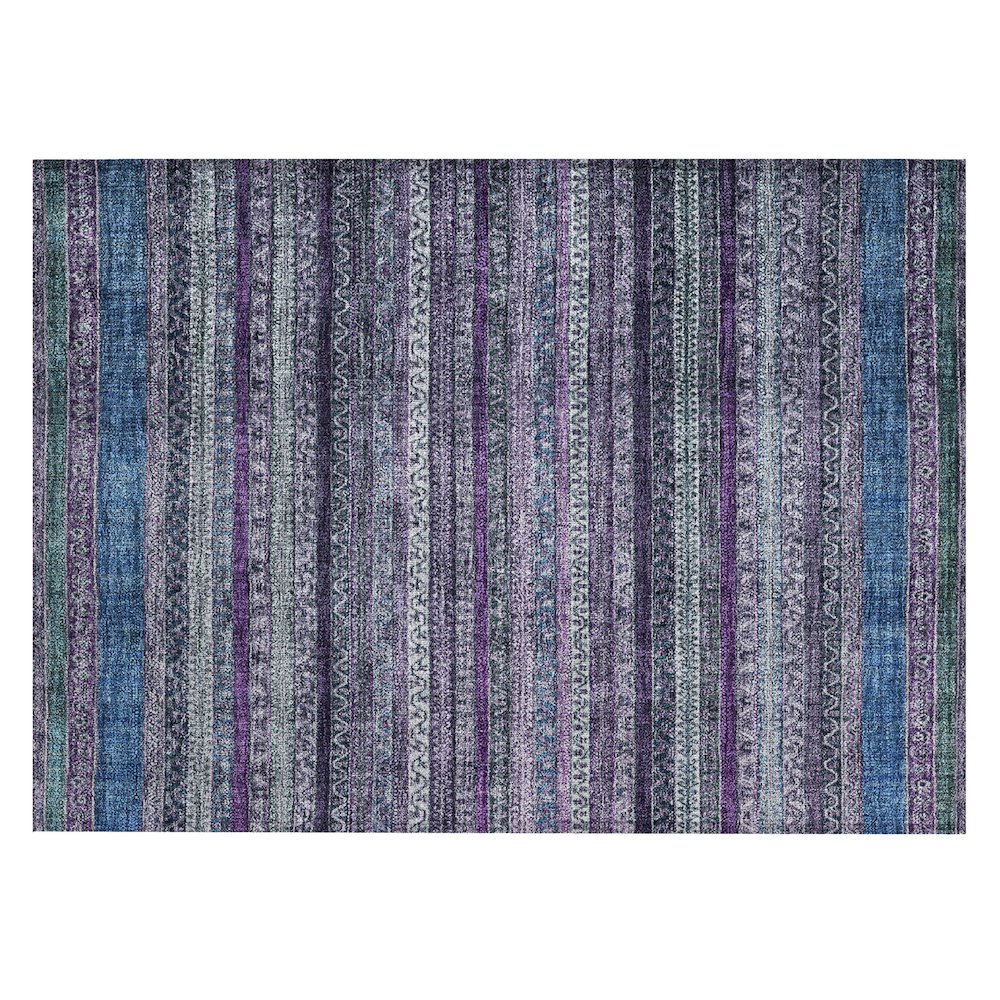 Machine Washable Indoor/Outdoor Chantille ACN2741 Purple 2'6" x 3'10" Rug. Picture 1