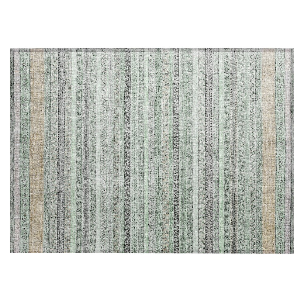 Machine Washable Indoor/Outdoor Chantille ACN2742 Green 2'6" x 3'10" Rug. Picture 1