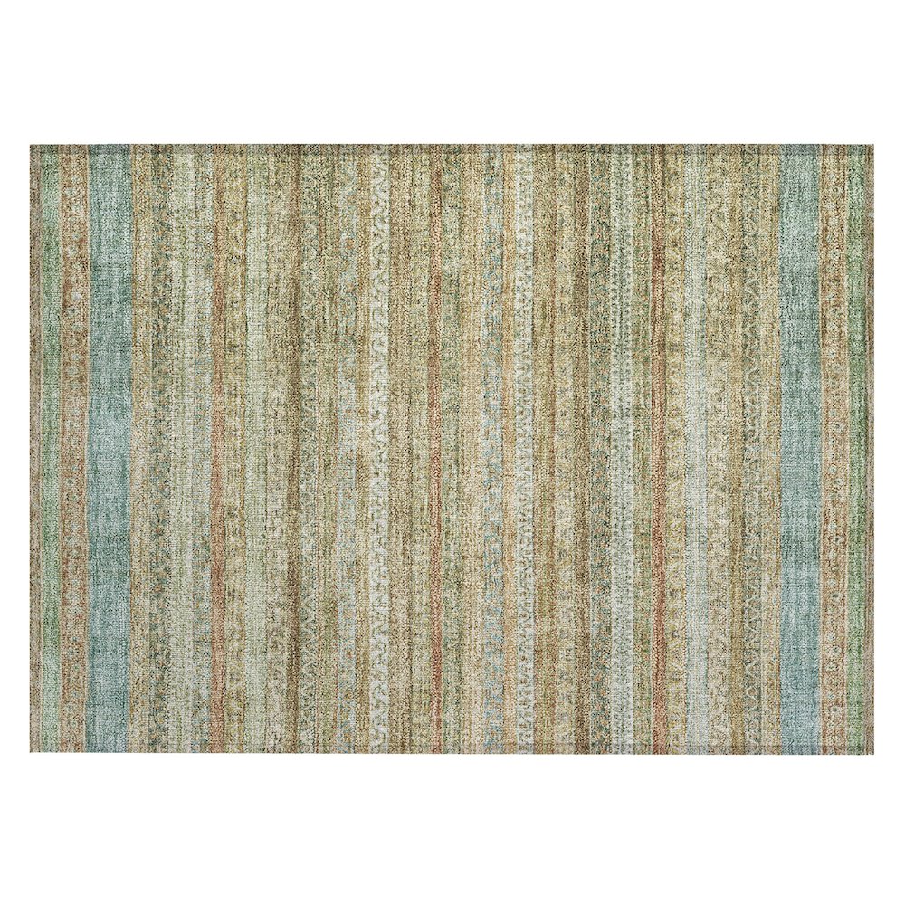 Machine Washable Indoor/Outdoor Chantille ACN2742 Gold 2'6" x 3'10" Rug. Picture 1