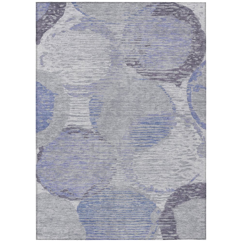 Machine Washable Indoor/Outdoor Chantille ACN2744 Purple 5' x 7'6" Rug. Picture 1