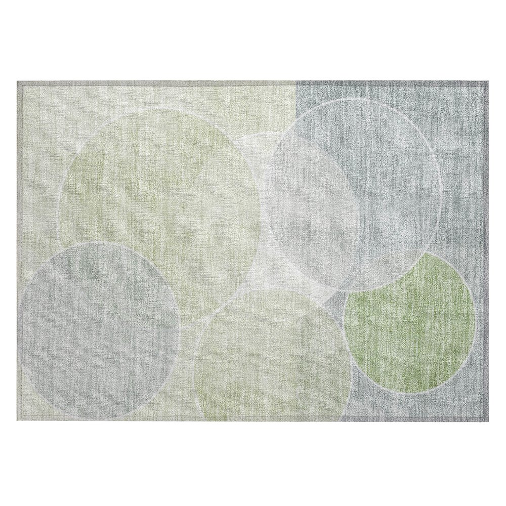 Machine Washable Indoor/Outdoor Chantille ACN2746 Green 2'6" x 3'10" Rug. Picture 1