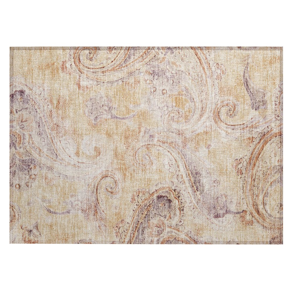 Machine Washable Indoor/Outdoor Chantille ACN2747 Orange 2'6" x 3'10" Rug. Picture 1