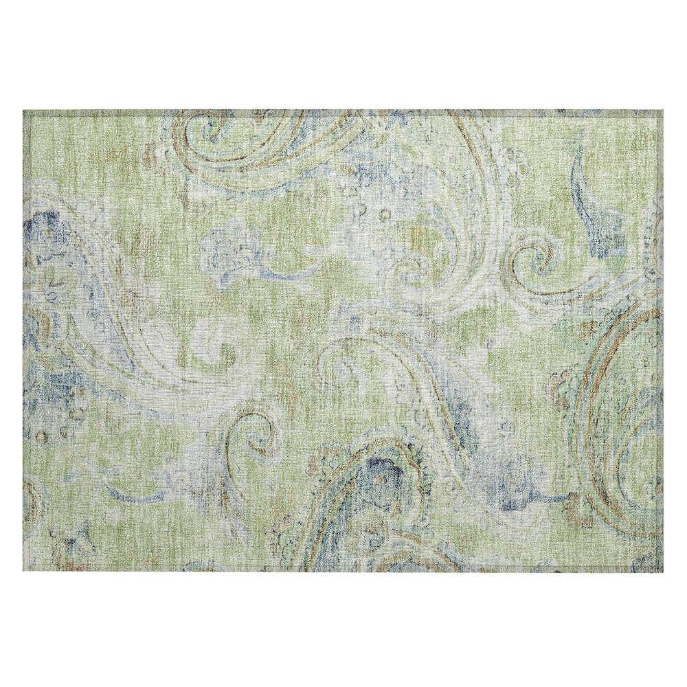 Machine Washable Indoor/Outdoor Chantille ACN2748 Green 2'6" x 3'10" Rug. Picture 1