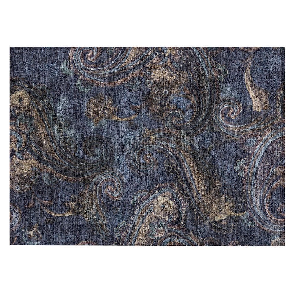 Machine Washable Indoor/Outdoor Chantille ACN2748 Blue 2'6" x 3'10" Rug. Picture 1