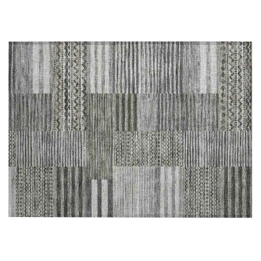 Machine Washable Indoor/Outdoor Chantille ACN2749 Gray 2'6" x 3'10" Rug. Picture 1