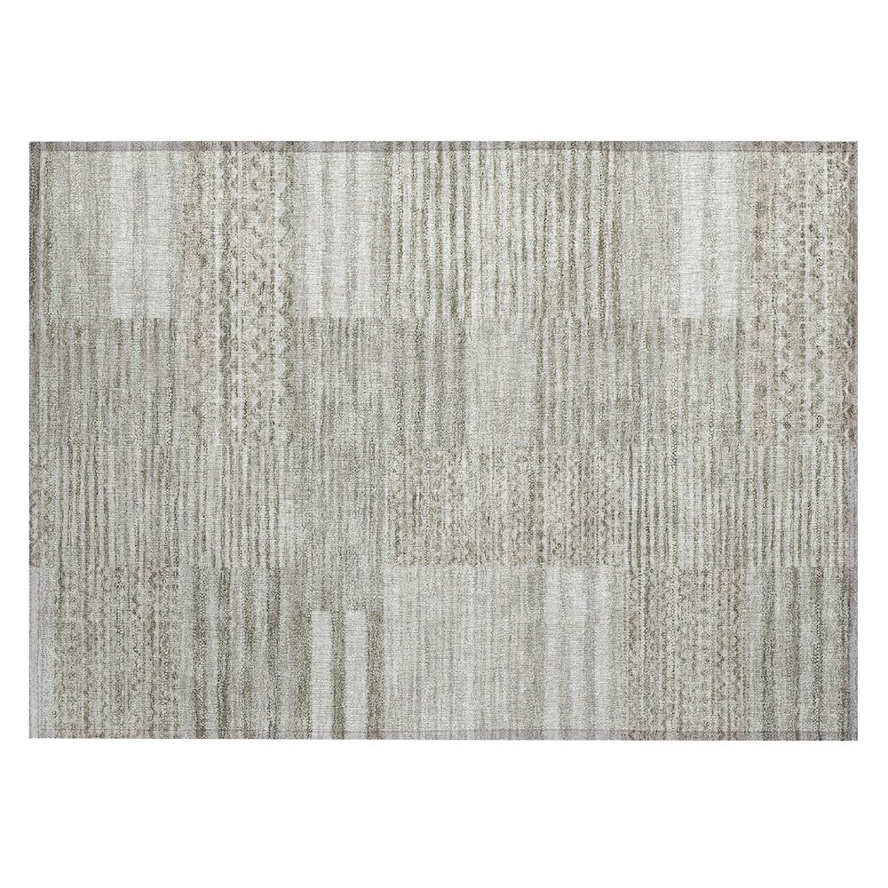 Machine Washable Indoor/Outdoor Chantille ACN2749 Brown 2'6" x 3'10" Rug. Picture 1