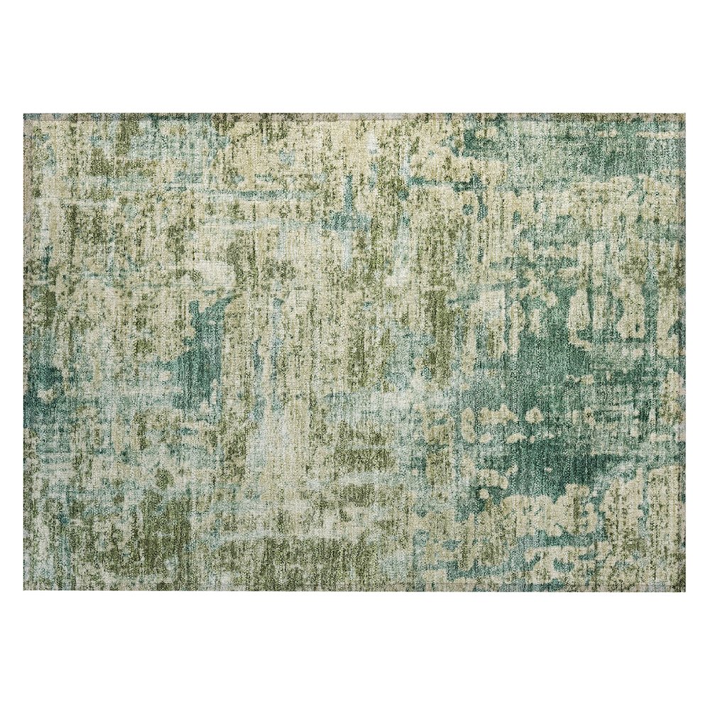 Machine Washable Indoor/Outdoor Chantille ACN2750 Green 2'6" x 3'10" Rug. Picture 1