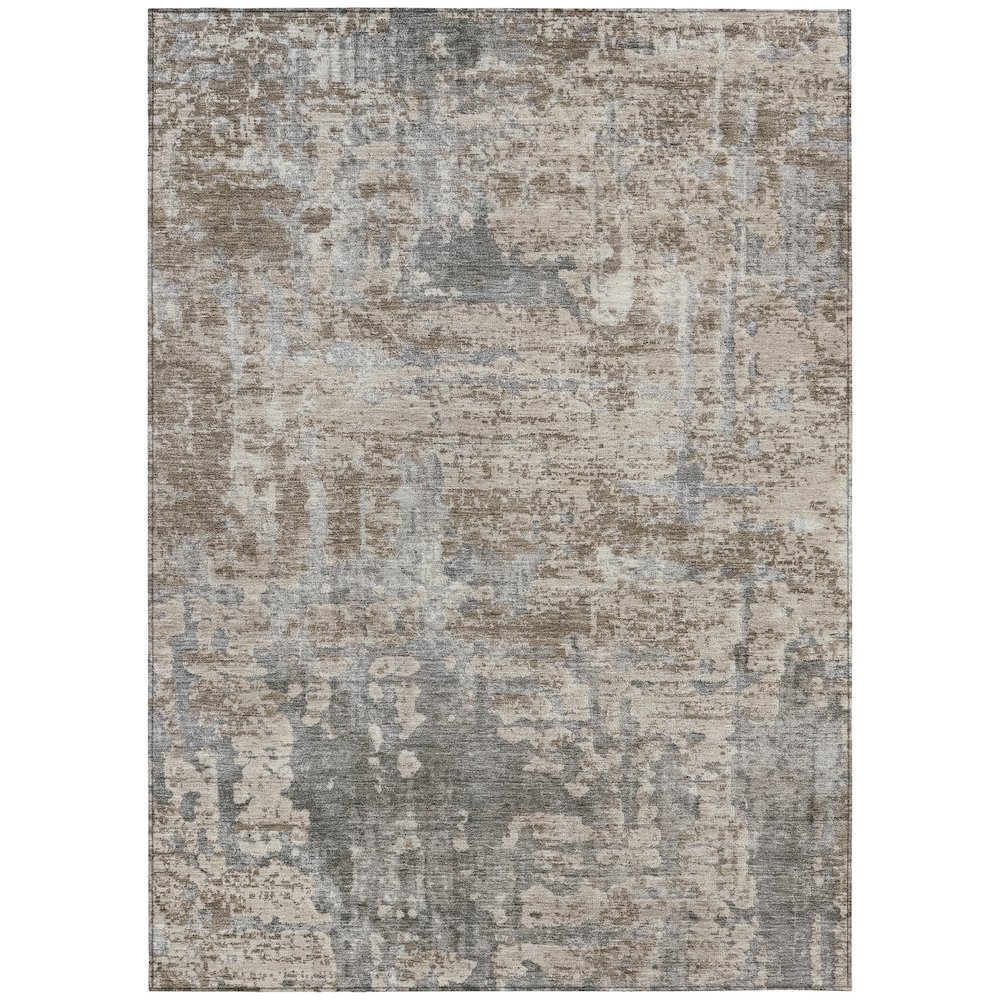 Machine Washable Indoor/Outdoor Chantille ACN2750 Brown 5' x 7'6" Rug. Picture 1