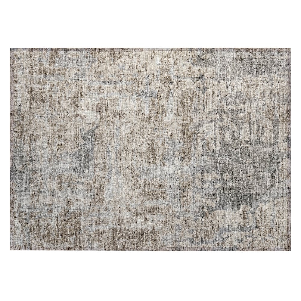 Machine Washable Indoor/Outdoor Chantille ACN2750 Brown 2'6" x 3'10" Rug. Picture 1