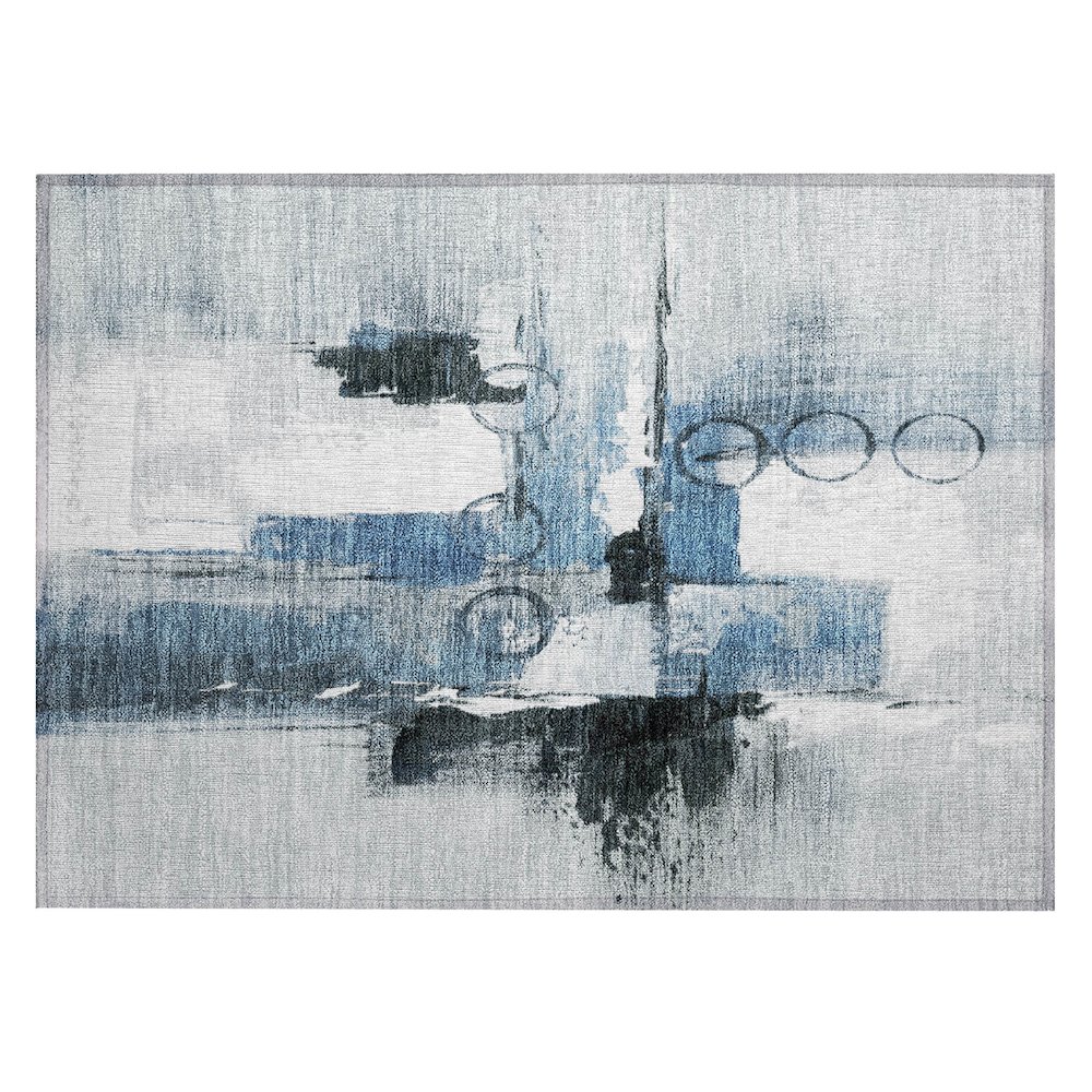 Machine Washable Indoor/Outdoor Chantille ACN2751 Blue 2'6" x 3'10" Rug. Picture 1