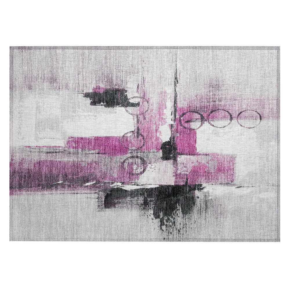 Machine Washable Indoor/Outdoor Chantille ACN2751 Pink 2'6" x 3'10" Rug. Picture 1