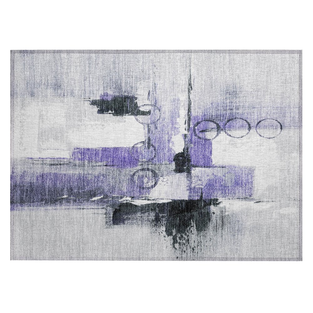 Machine Washable Indoor/Outdoor Chantille ACN2751 Purple 2'6" x 3'10" Rug. Picture 1