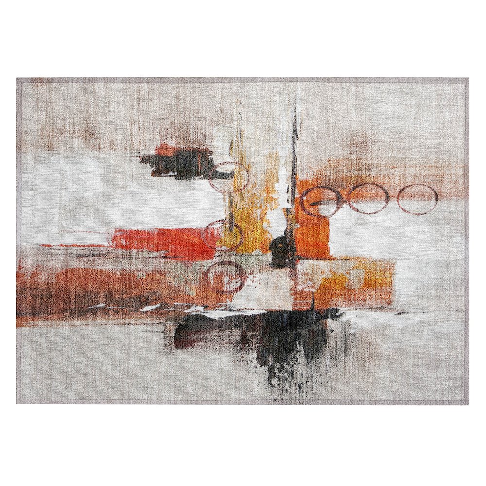 Machine Washable Indoor/Outdoor Chantille ACN2751 Red 2'6" x 3'10" Rug. Picture 1