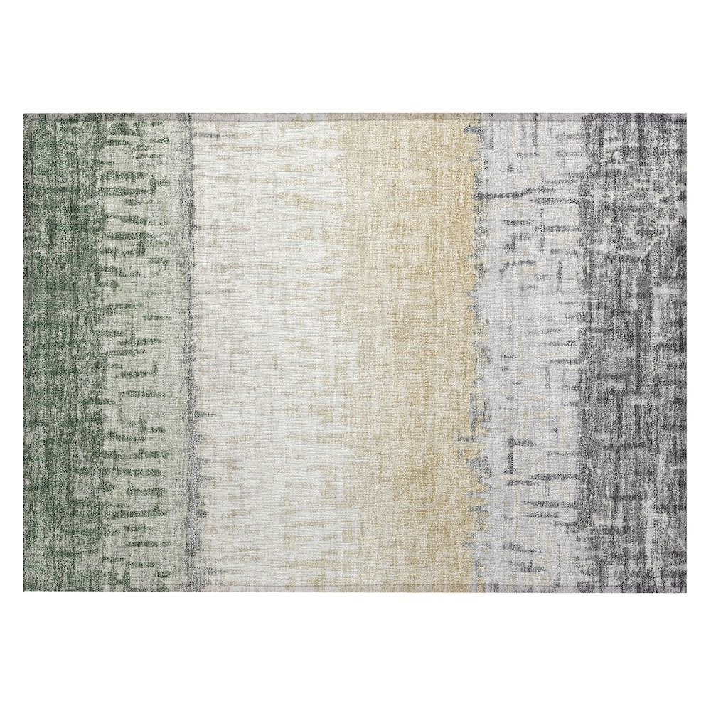 Machine Washable Indoor/Outdoor Chantille ACN2752 Green 2'6" x 3'10" Rug. Picture 1