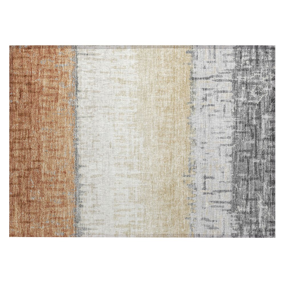 Machine Washable Indoor/Outdoor Chantille ACN2752 Orange 2'6" x 3'10" Rug. Picture 1