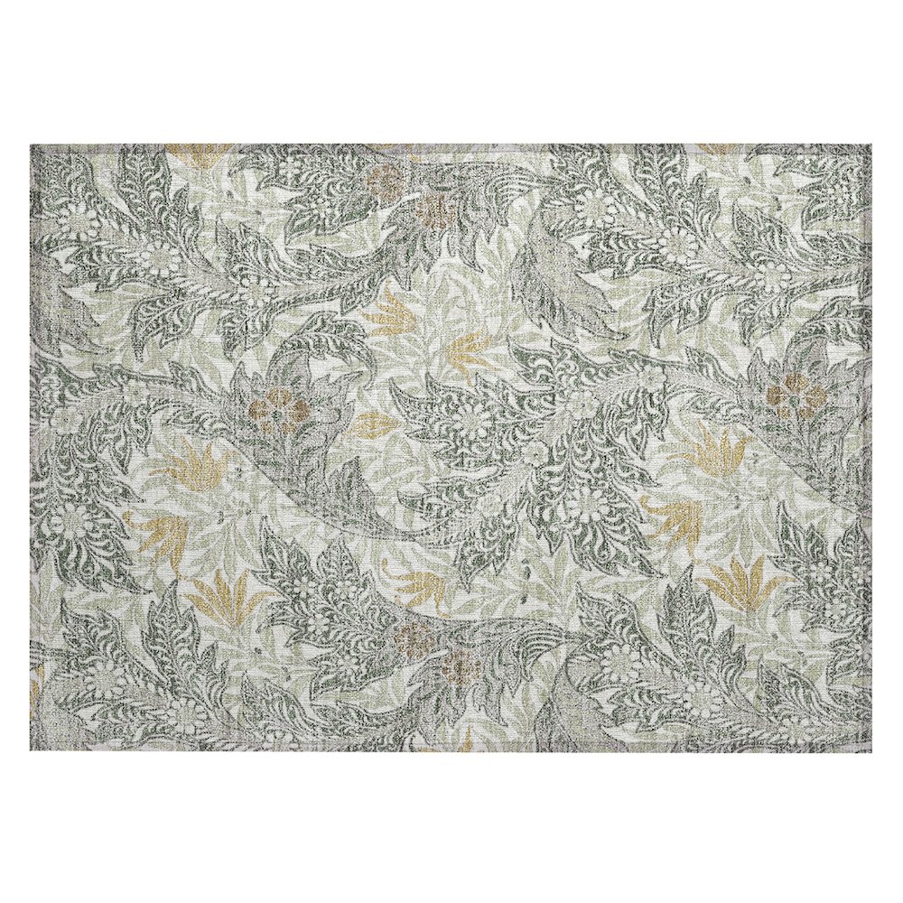 Machine Washable Indoor/Outdoor Chantille ACN2753 Green 2'6" x 3'10" Rug. Picture 1