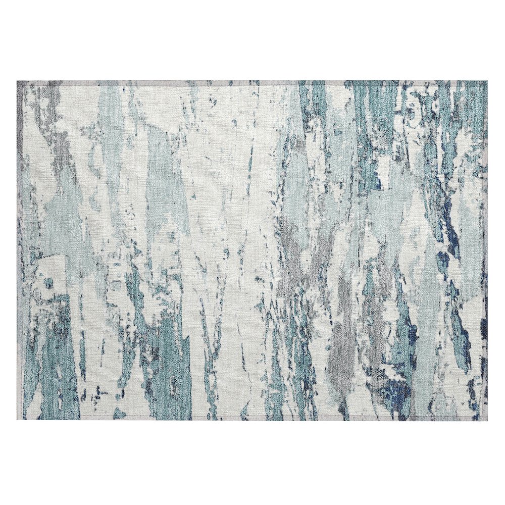Machine Washable Indoor/Outdoor Chantille ACN2757 Teal 2'6" x 3'10" Rug. Picture 1