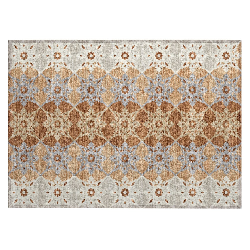 Machine Washable Indoor/Outdoor Chantille ACN2759 Orange 2'6" x 3'10" Rug. Picture 1