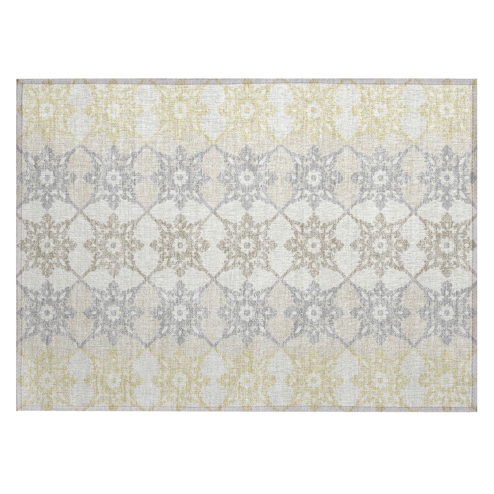 Machine Washable Indoor/Outdoor Chantille ACN2759 Ivory 2'6" x 3'10" Rug. Picture 1