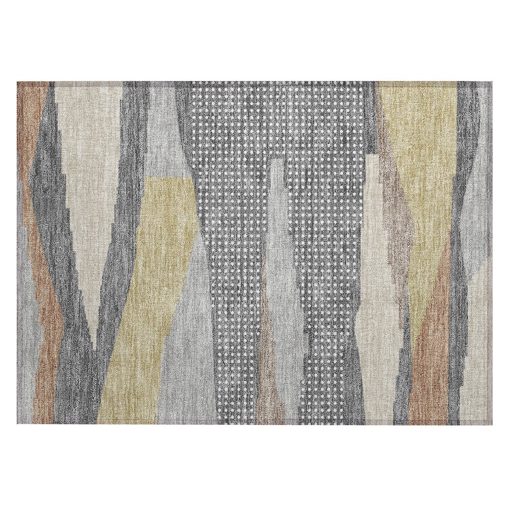 Machine Washable Indoor/Outdoor Chantille ACN2761 Gray 2'6" x 3'10" Rug. Picture 1