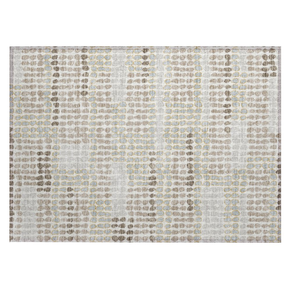 Machine Washable Indoor/Outdoor Chantille ACN2763 Ivory 2'6" x 3'10" Rug. Picture 1