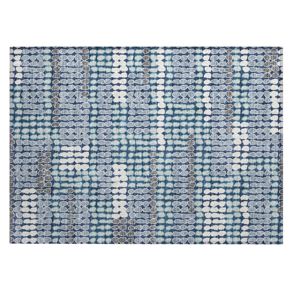 Machine Washable Indoor/Outdoor Chantille ACN2763 Blue 2'6" x 3'10" Rug. Picture 1