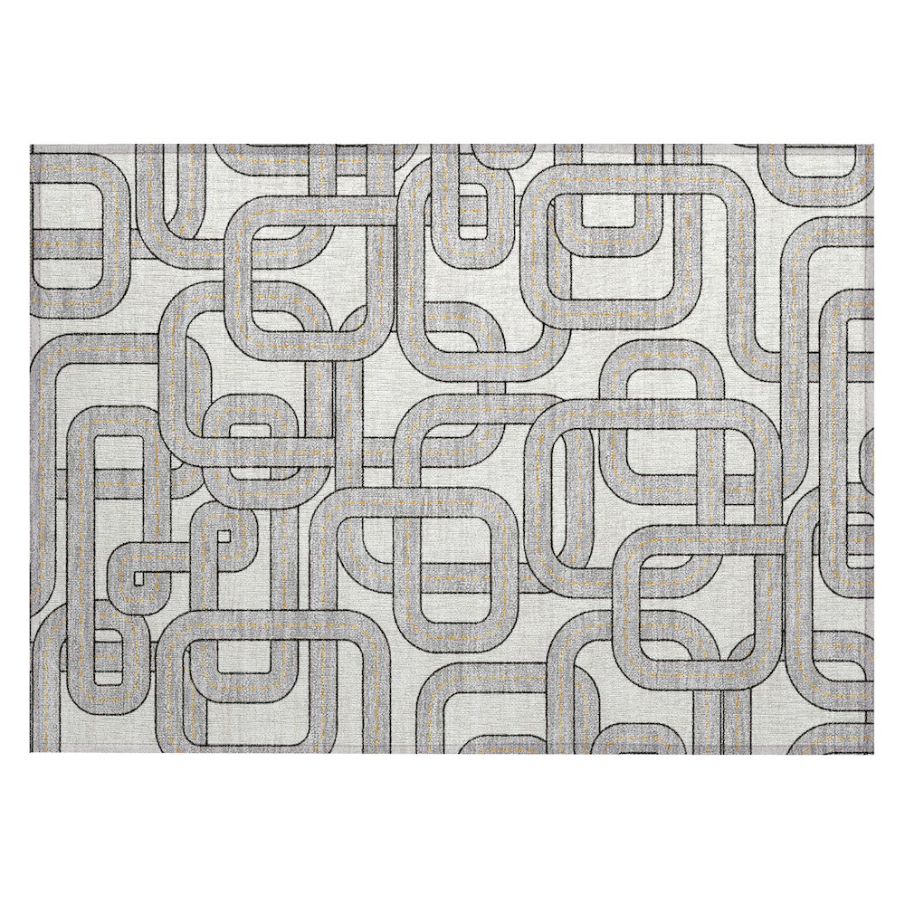 Machine Washable Indoor/Outdoor Chantille ACN2764 Ivory 2'6" x 3'10" Rug. Picture 1