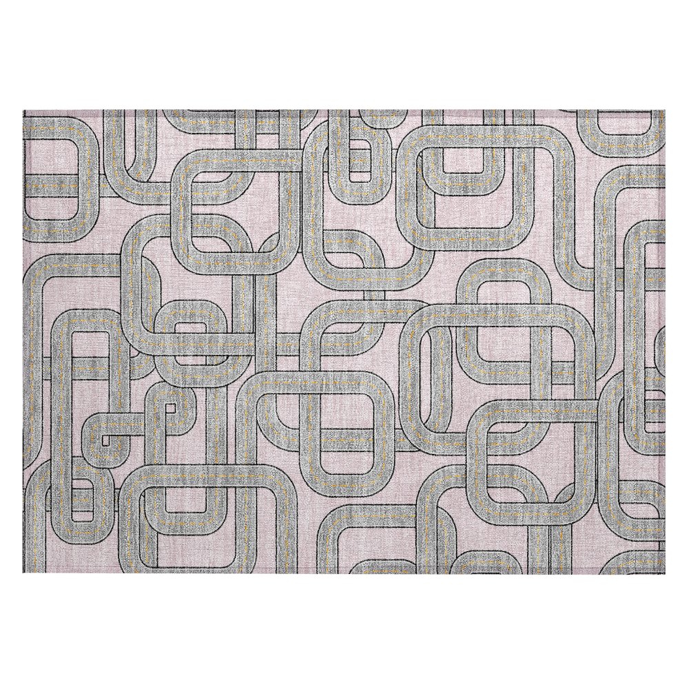 Machine Washable Indoor/Outdoor Chantille ACN2764 Pink 2'6" x 3'10" Rug. Picture 1