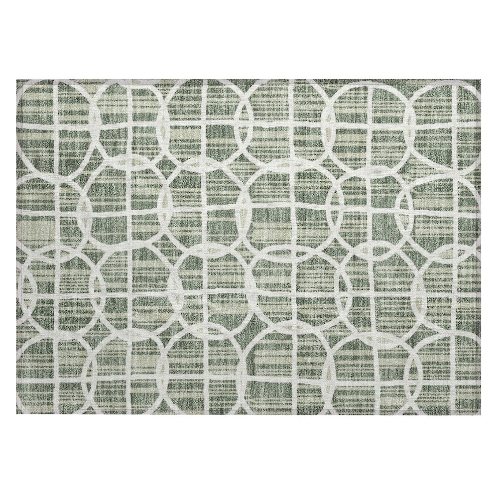 Machine Washable Indoor/Outdoor Chantille ACN2769 Green 2'6" x 3'10" Rug. Picture 1